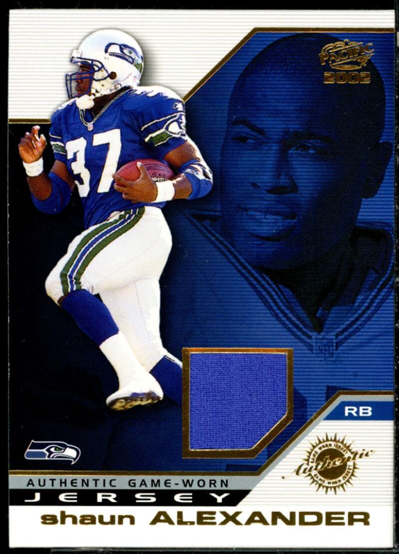 Shaun Alexander Card 2002 Pacific Game Worn Jerseys #43  Image 1