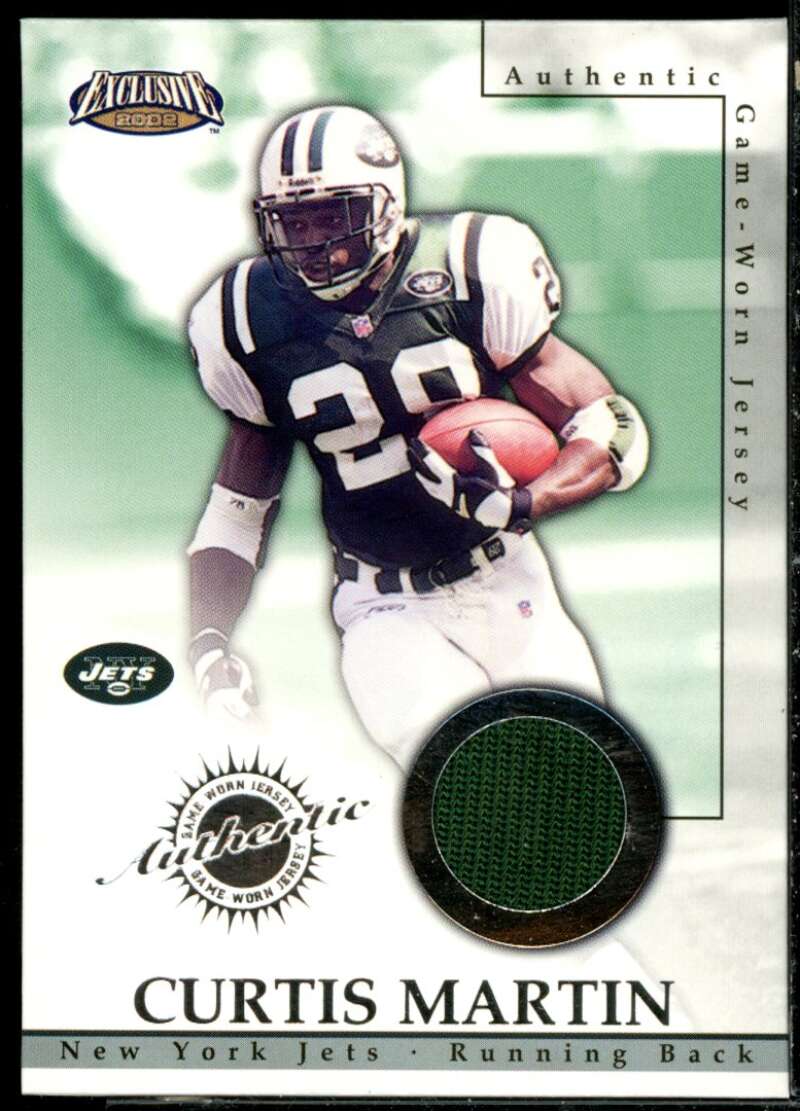 Curtis Martin Card 2002 Pacific Exclusive Game Worn Jerseys #34 –