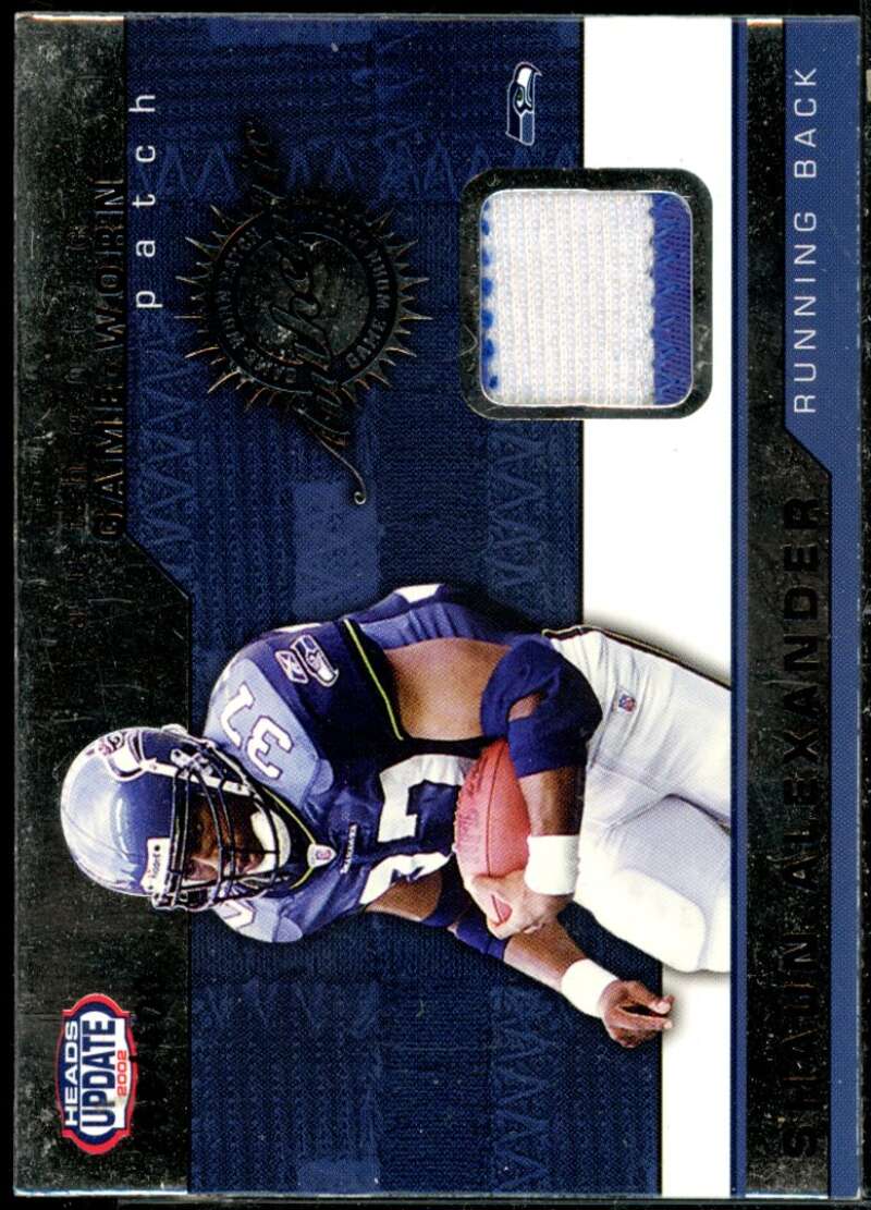 Shaun Alexander Card 2002 Pacific Heads Update Game Worn Jerseys #46  Image 1