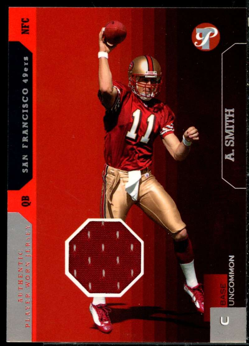 Alex Smith QB JSY U Rookie Card 2005 Topps Pristine #101  Image 1