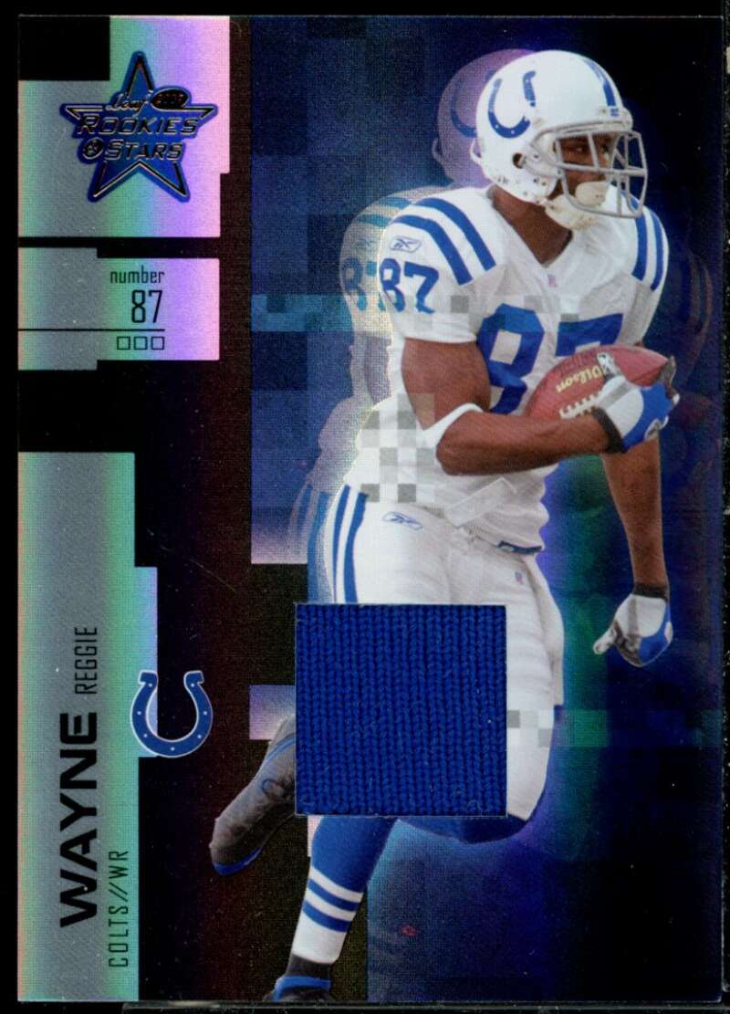 Reggie Wayne Card 2007 Leaf Rookies and Stars Materials Gold Retail #83  Image 1