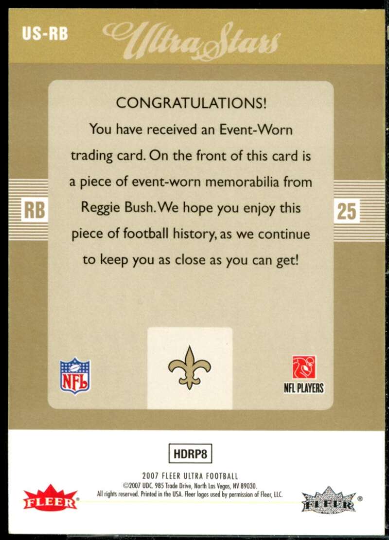 Reggie Bush Card 2007 Ultra Stars Jerseys #RB  Image 2