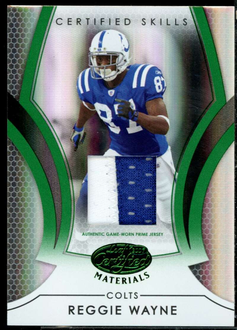 Reggie Wayne Card 2007 Leaf Certified Materials Certified Skills Emerald #14  Image 1