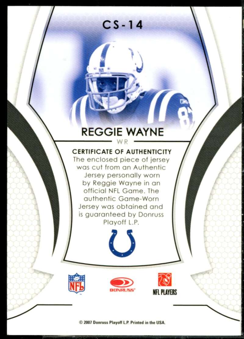 Reggie Wayne Card 2007 Leaf Certified Materials Certified Skills