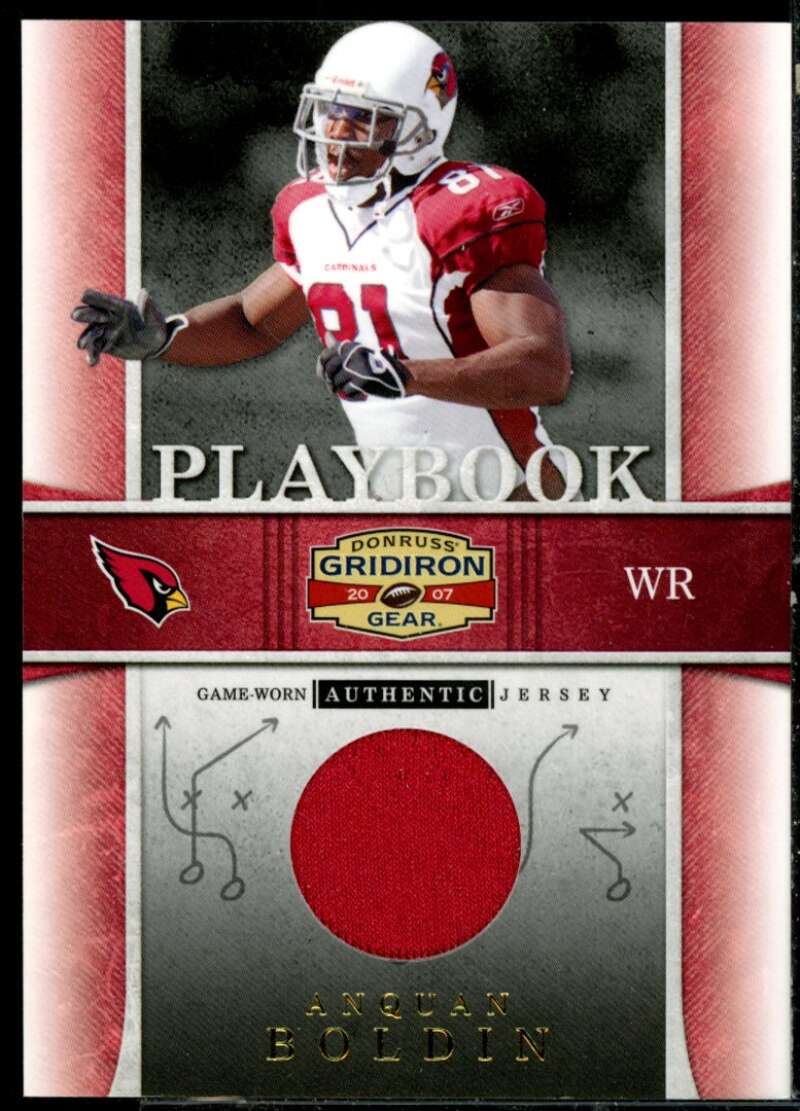 Anquan Boldin Card 2007 Donruss Gridiron Gear Playbook Jerseys X's #12  Image 1