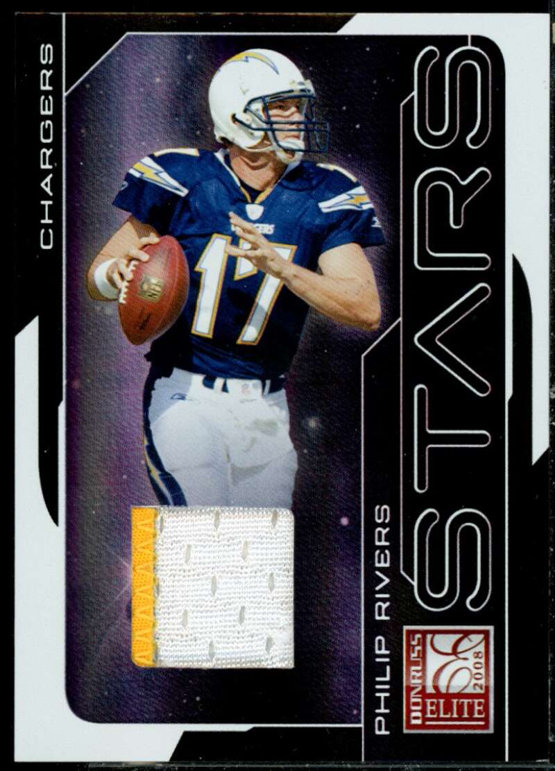 Philip Rivers Card 2008 Donruss Elite Stars Jerseys Black Prime #18  Image 1