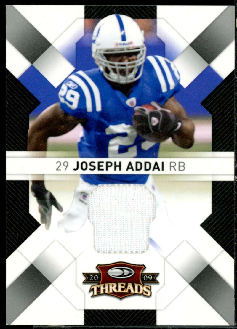 Joseph Addai Card 2009 Donruss Threads Jerseys #42  Image 1