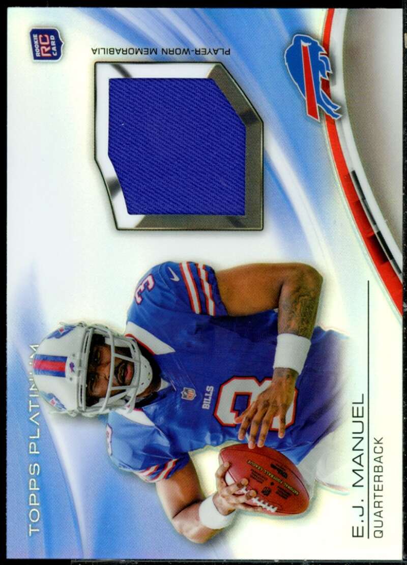 EJ Manuel Rookie Card 2013 Topps Platinum Rookie Jersey #PRREM  Image 1