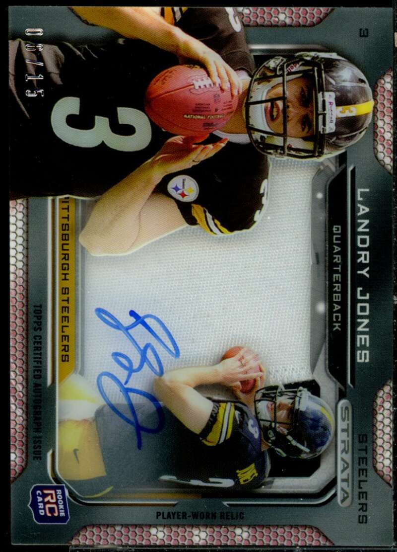 Landry Jones 2013 Topps Strata Shadowbox Jersey Autographs Red Patch #SSRLJ  Image 1