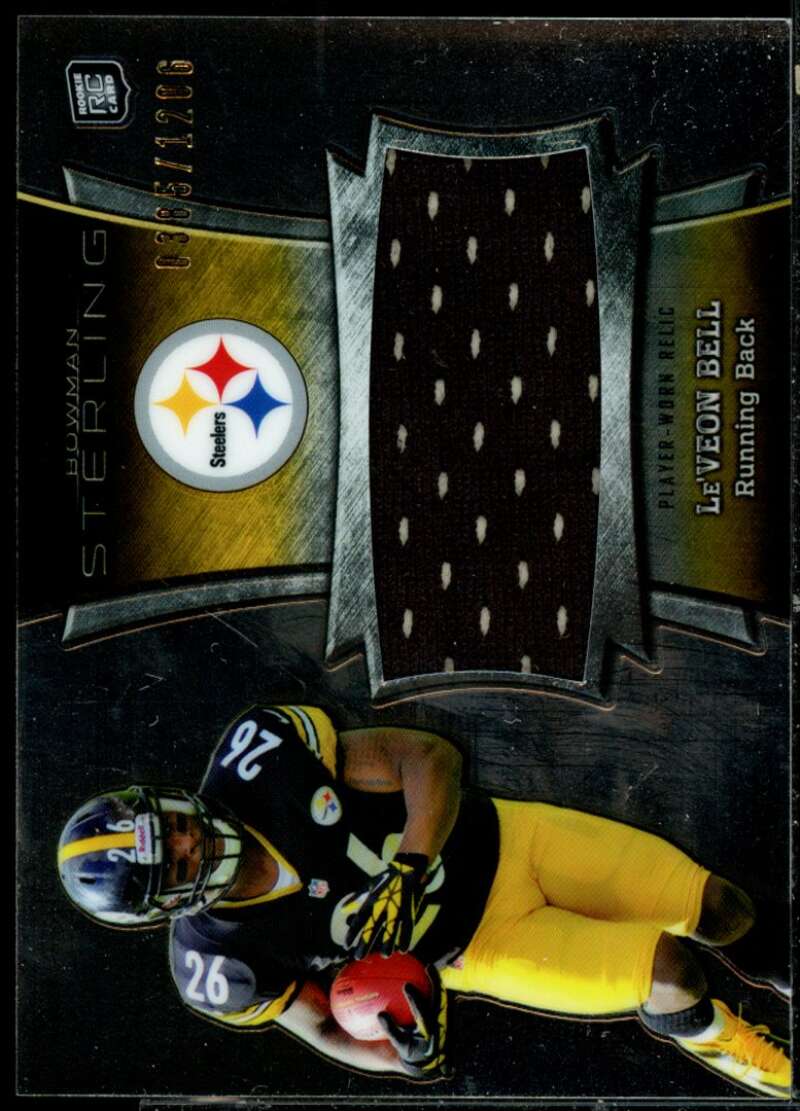 Le'Veon Bell Rookie Card 2013 Bowman Sterling Relics #BSJRRLB  Image 1