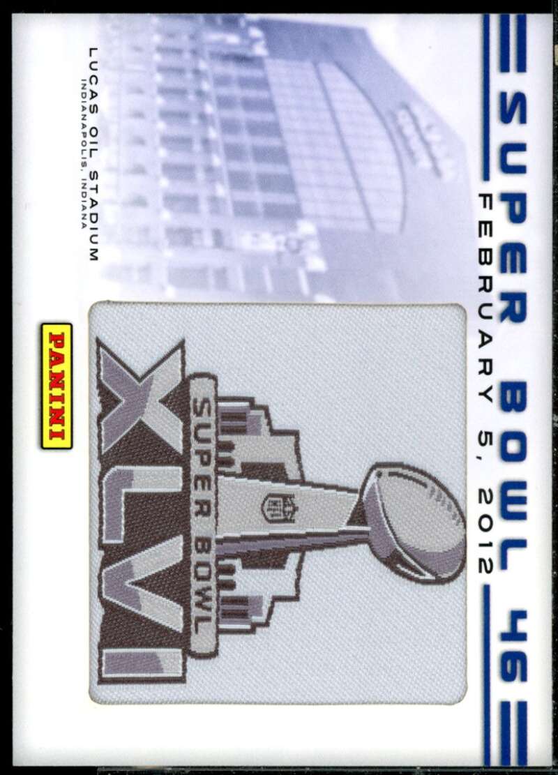 Lucas Oil Stadium SB46 Patch Card 2012 Panini Super Bowl XLVI Patches #NNO  Image 1