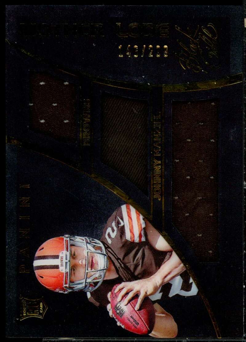 Johnny Manziel Rookie Card 2014 Panini Black Gold Mother Lode Rookie Jerseys #1  Image 1