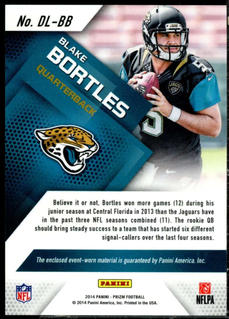 Blake Bortles Rookie Card 2014 Panini Prizm Dirty Laundry #8  Image 2