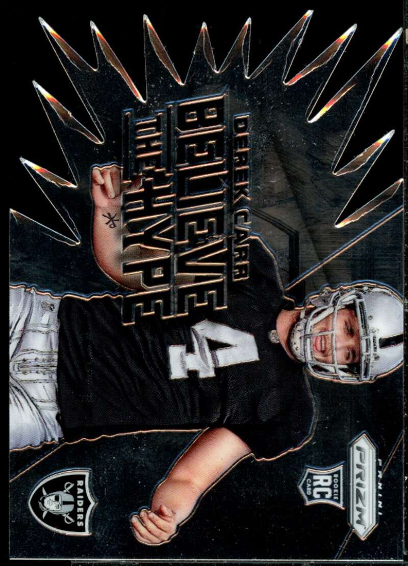 Derek Carr Rookie Card 2014 Panini Prizm Believe the Hype #BH15  Image 1