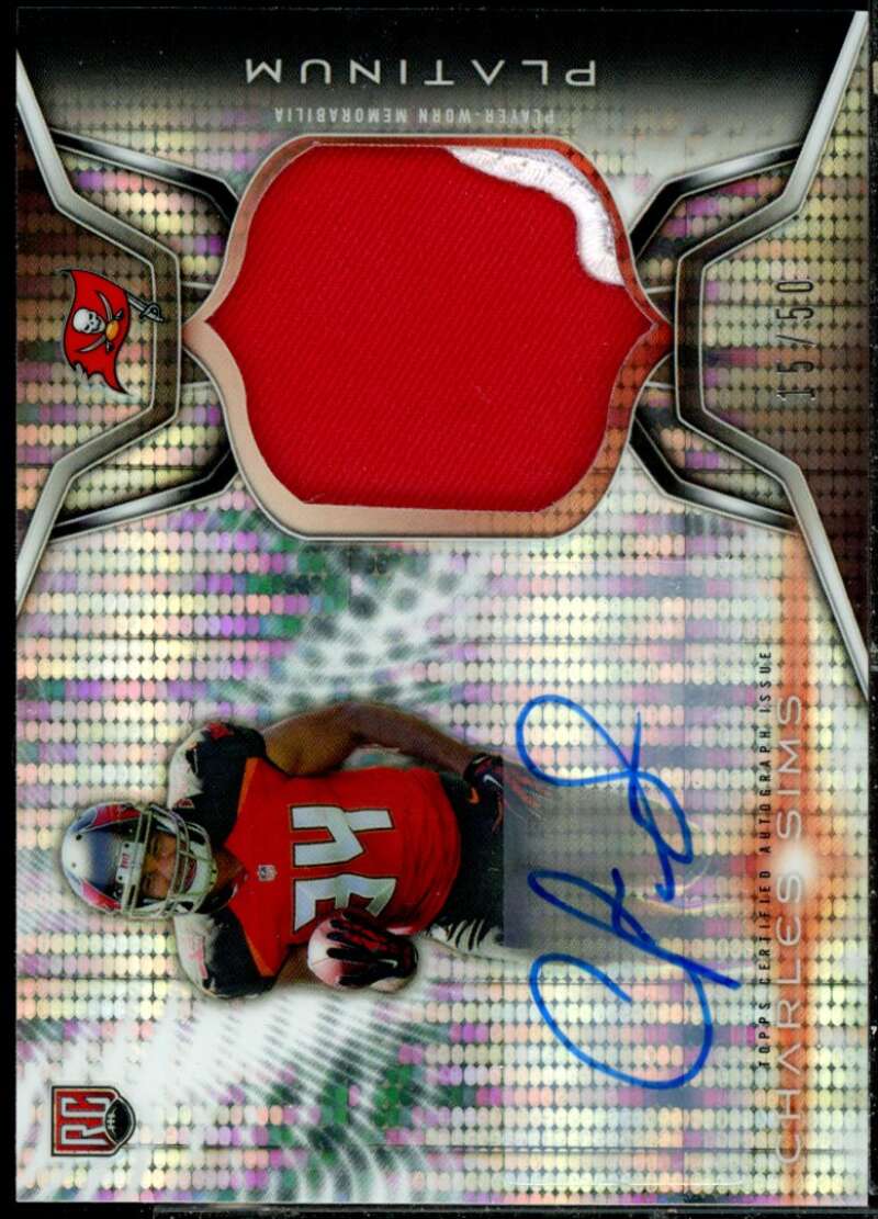 Charles Sims 2014 Topps Platinum Rookie Patch Autograph Pulsar Refractor #ARPCS  Image 1