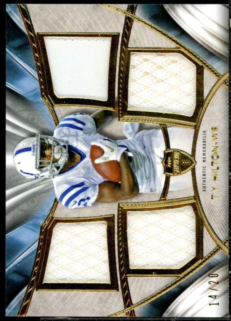 T.Y. Hilton Card 2014 Topps Supreme Veterans Quad Relics #SVQRTH  Image 1