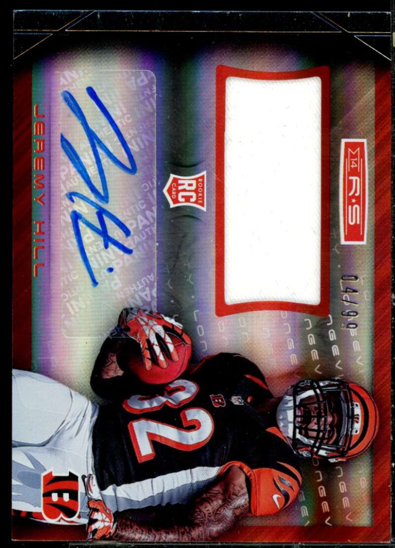 Jeremy Hill 2014 Rookies and Stars Rookie Jersey Autograph Longevity Ruby #RMJH  Image 1