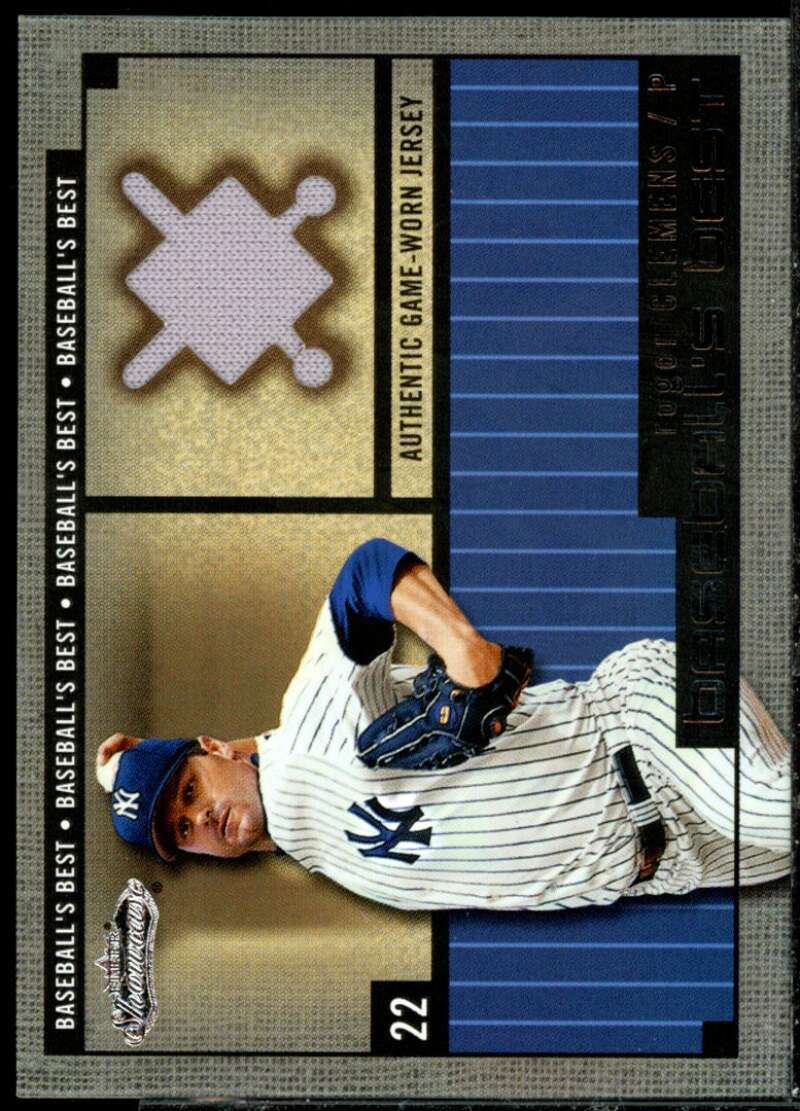 Roger Clemens Jsy Card 2002 Fleer Showcase Baseball's Best Memorabilia #9  Image 1