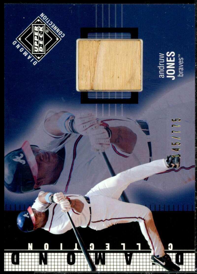 Andruw Jones DC Bat Card 2002 Upper Deck Diamond Connection #559  Image 1