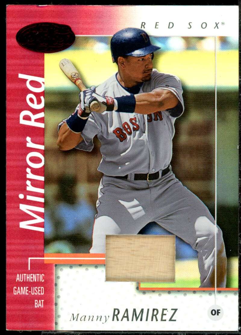 Manny Ramirez Bat Card 2002 Leaf Certified Mirror Red #119  Image 1