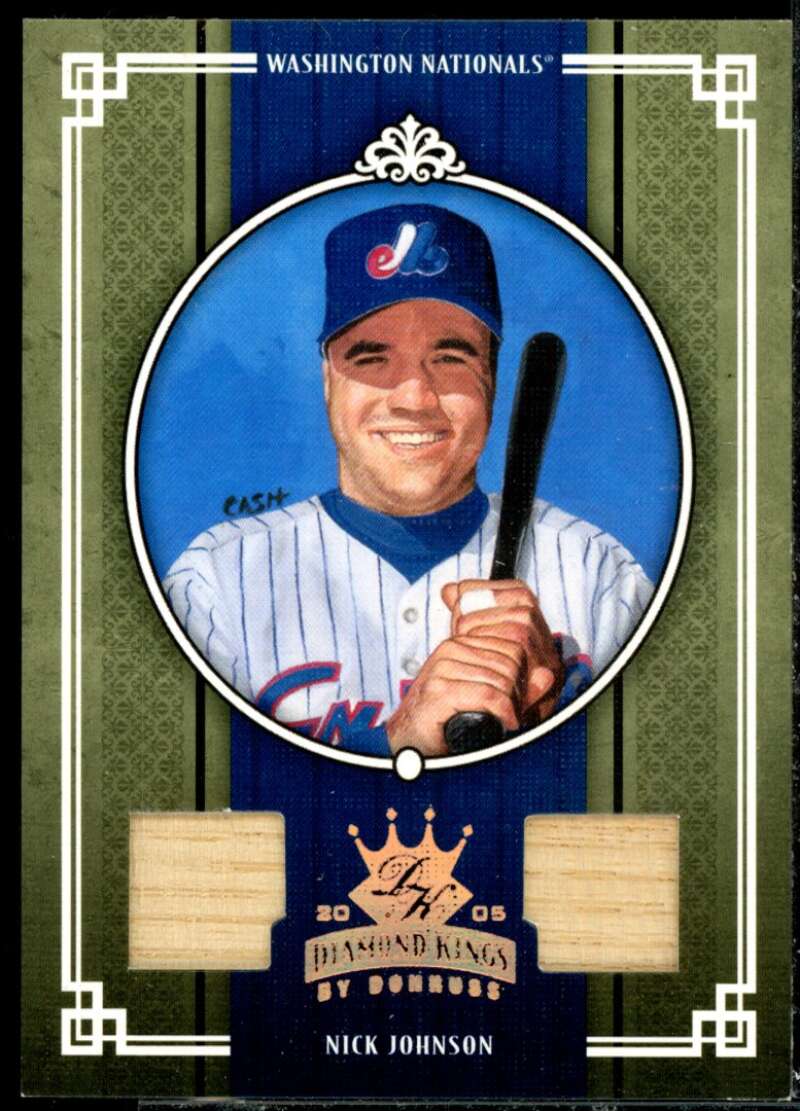 Nick Johnson Bat-Bat/ Card 2005 Diamond Kings Materials Bronze #139  Image 1