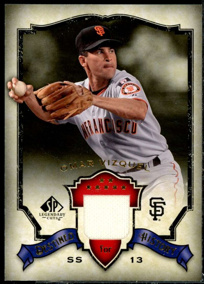 Omar Vizquel Card 2008 SP Legendary Cuts Destined for History Memorabilia #OV  Image 1