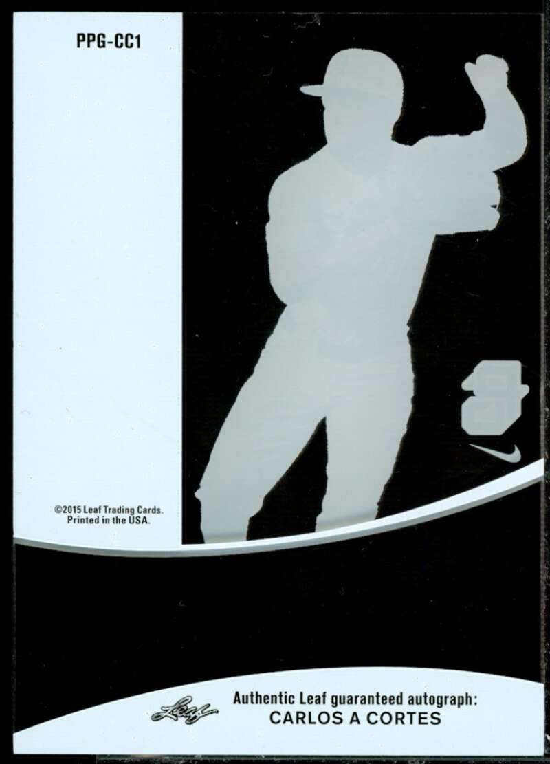 Carlos A Cortes Rookie 2015 Leaf Perfect Game Pure Autographs Green #PPGCC1  Image 2