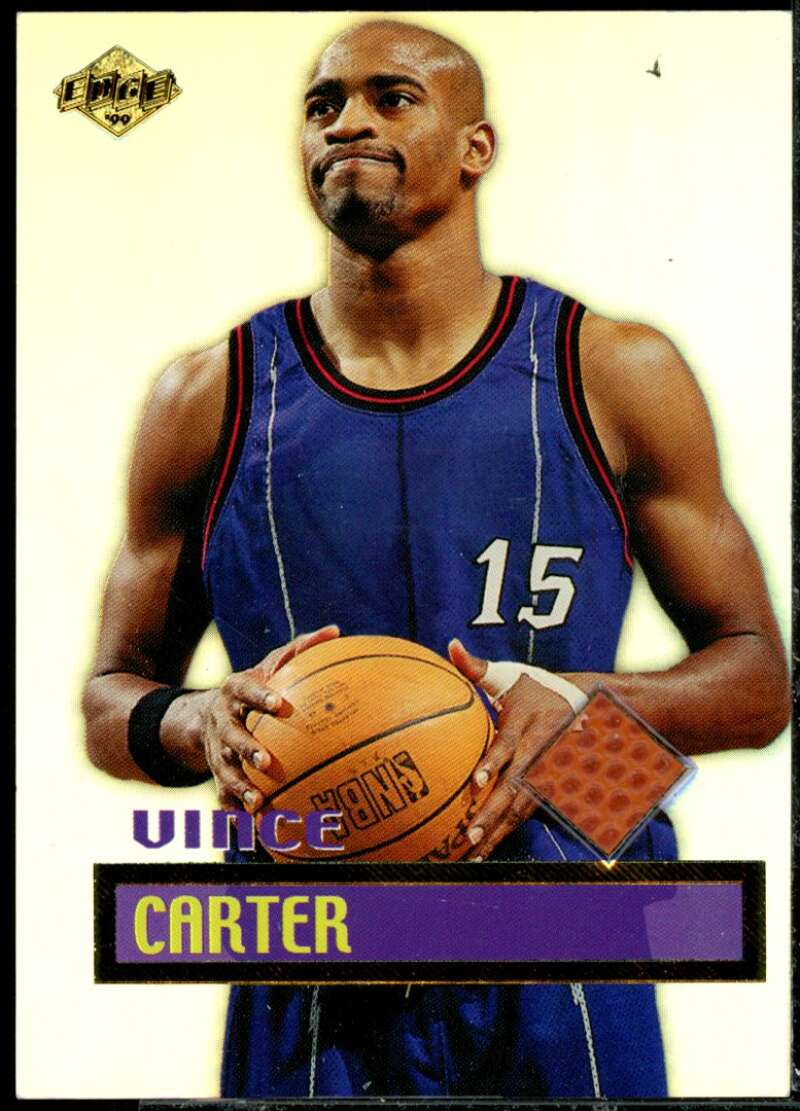 Vince Carter Card 1999 Collector's Edge Rookie Rage Game Ball #GG2  Image 1