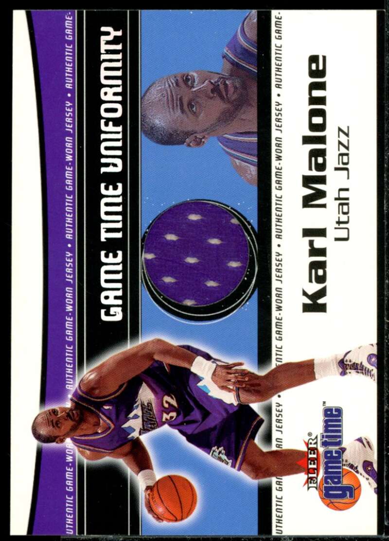 Karl Malone Card 2000-01 Fleer Game Time Uniformity #8  Image 1