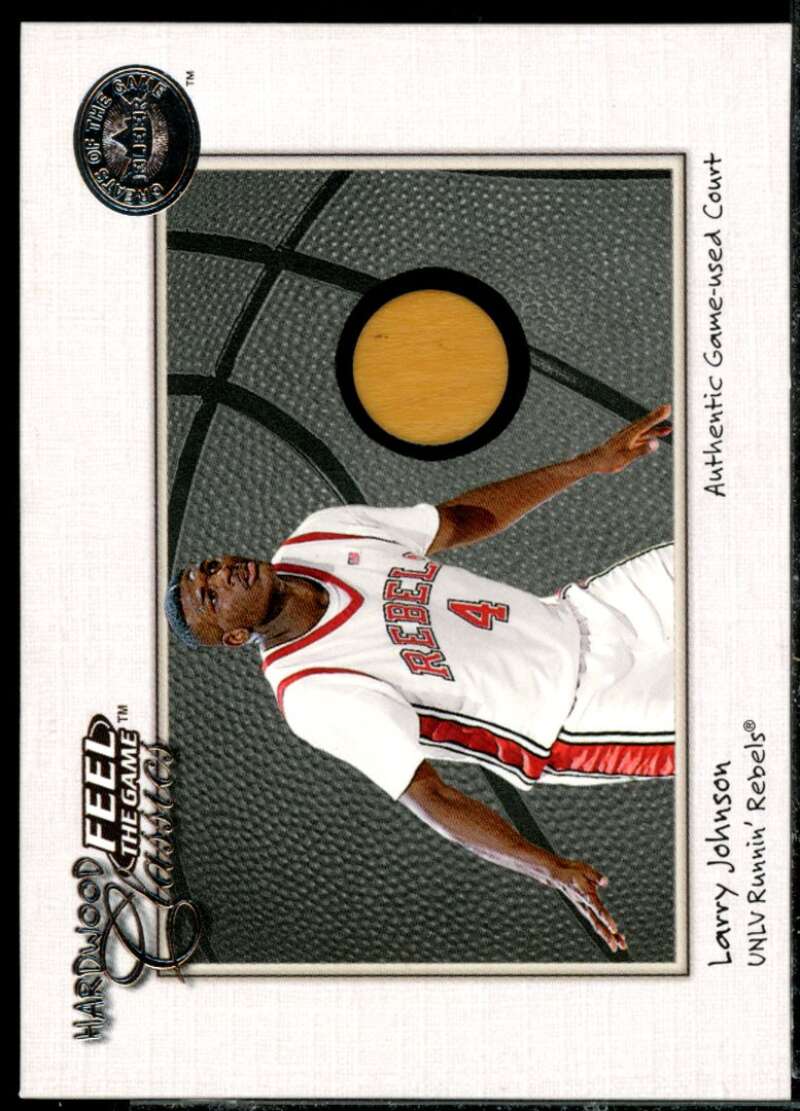 Larry Johnson Card 2001 Greats of the Game Feel the Game Hardwood Classics #8  Image 1