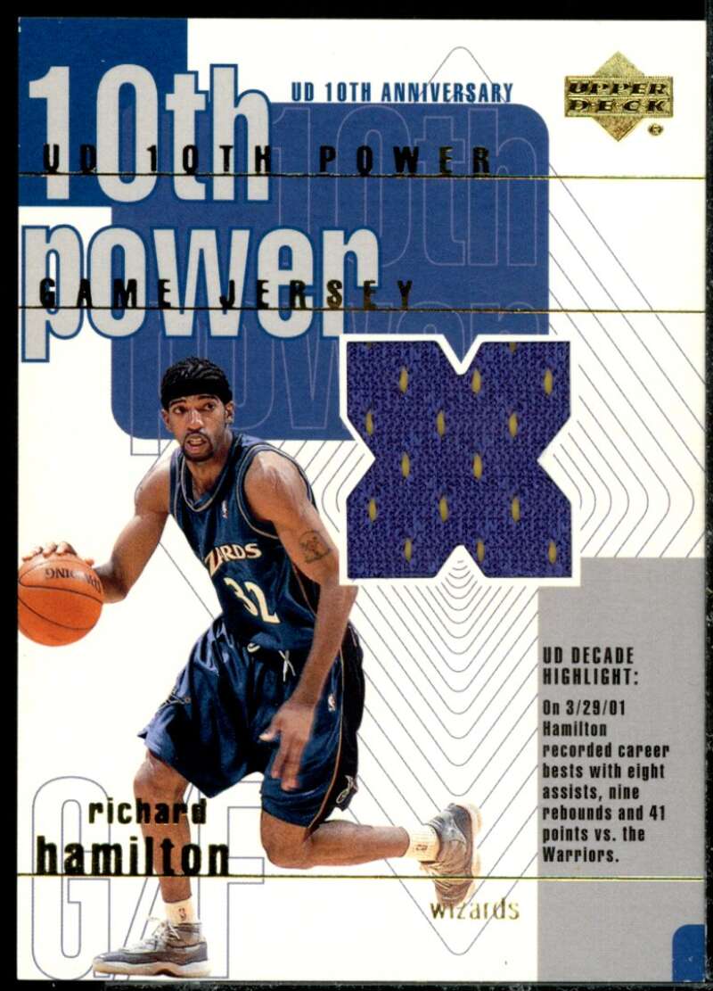 Richard Hamilton Card 2001-02 Upper Deck 10th Power Game Jerseys #RHH  Image 1