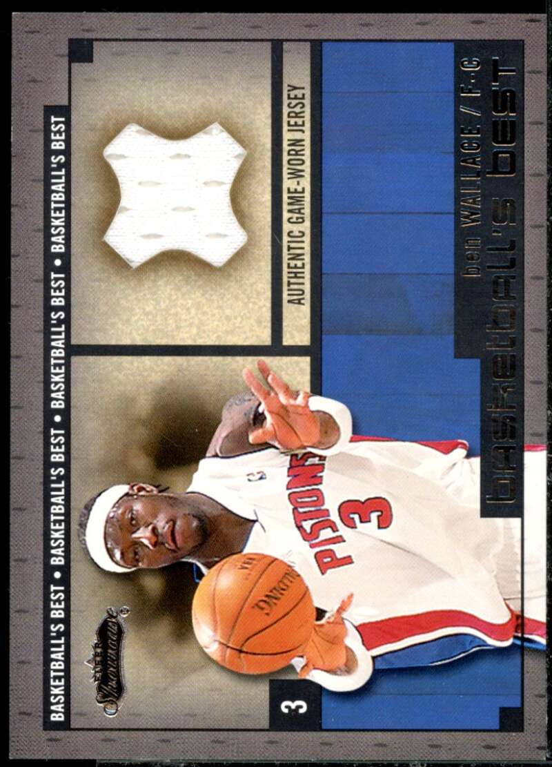 Ben Wallace JSY Card 2002-03 Fleer Showcase Basketball's Best Memorabilia #BBM5  Image 1