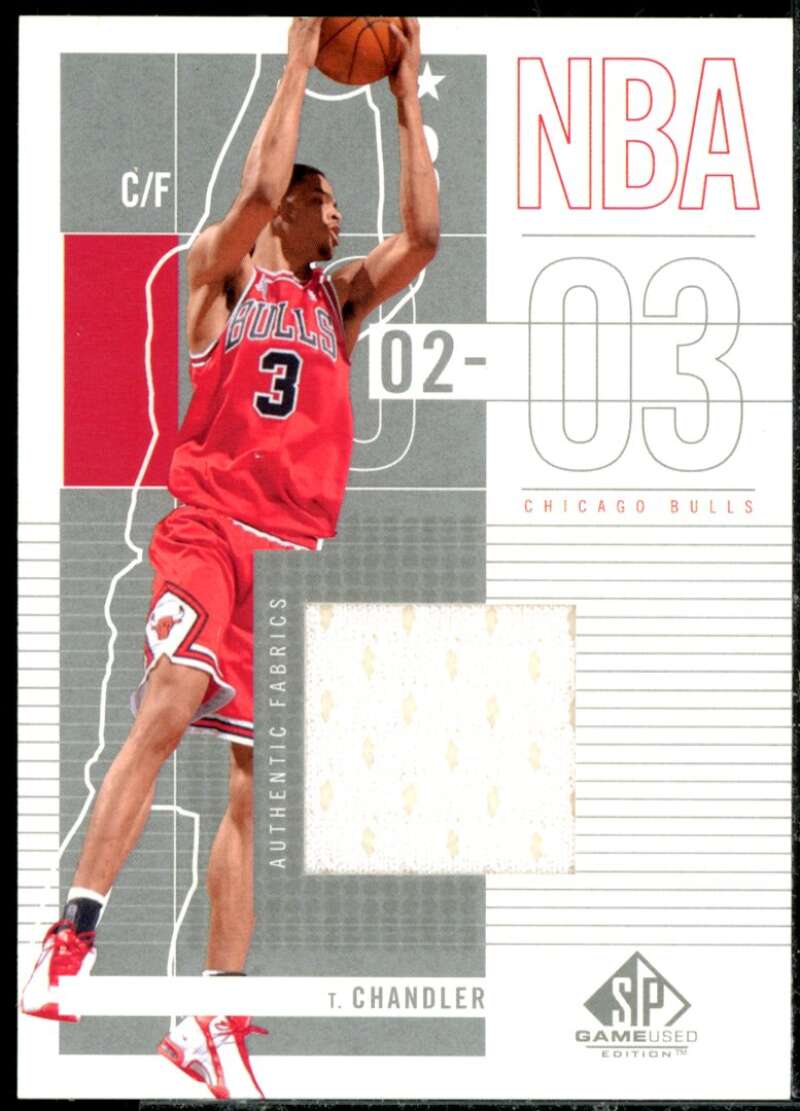 Tyson Chandler JSY Card 2002-03 SP Game Used #13  Image 1