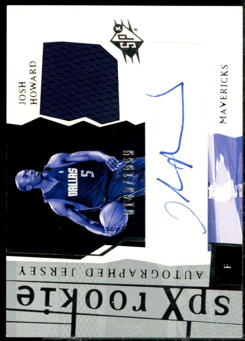 Josh Howard JSY AU Rookie Card 2003-04 SPx #176  Image 1