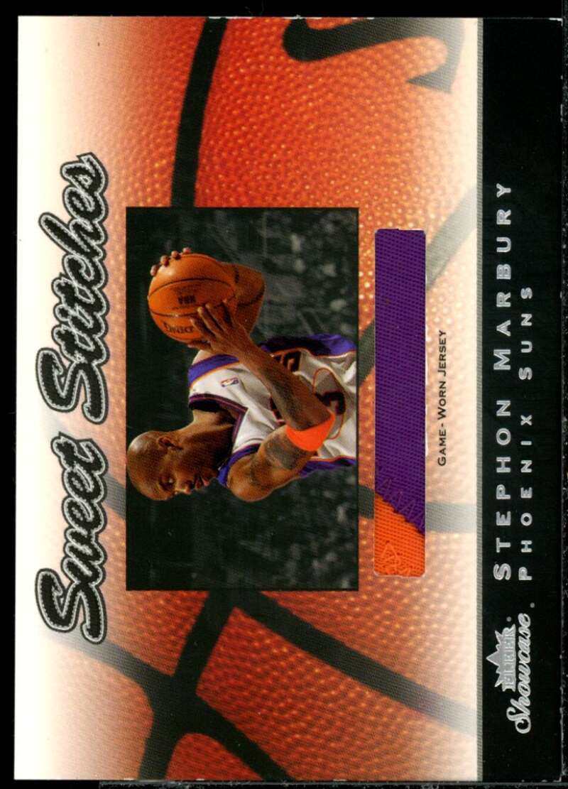 Stephon Marbury Card 2003-04 Fleer Showcase Sweet Stitch Game-Used #8  Image 1