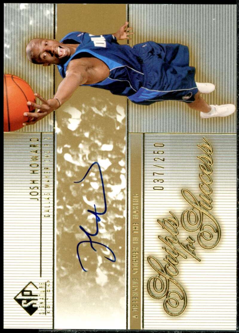 Josh Howard Rookie Card 2003-04 SP Signature Edition Scripts for Success #HO  Image 1