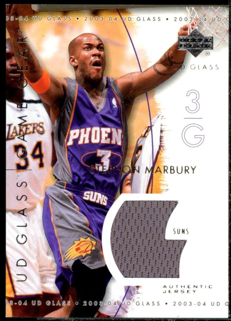 Stephon Marbury SP Card 2003-04 UD Glass Game Gear #GGSM  Image 1