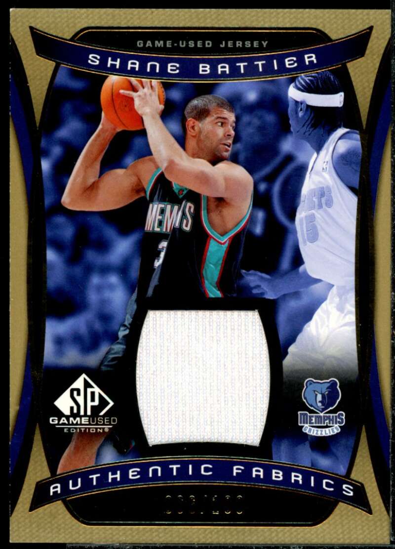 Shane Battier Card 2004-05 SP Game Used Authentic Fabrics #SB  Image 1