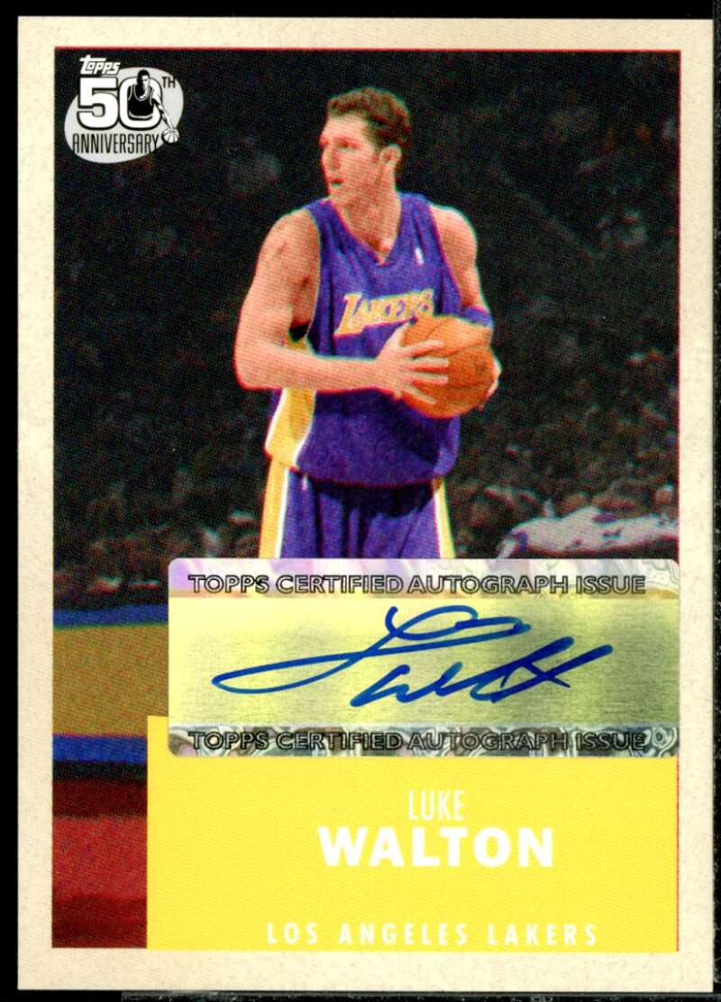 Luke Walton Card 2007-08 Topps 1957-58 Variations Autographs #70  Image 1