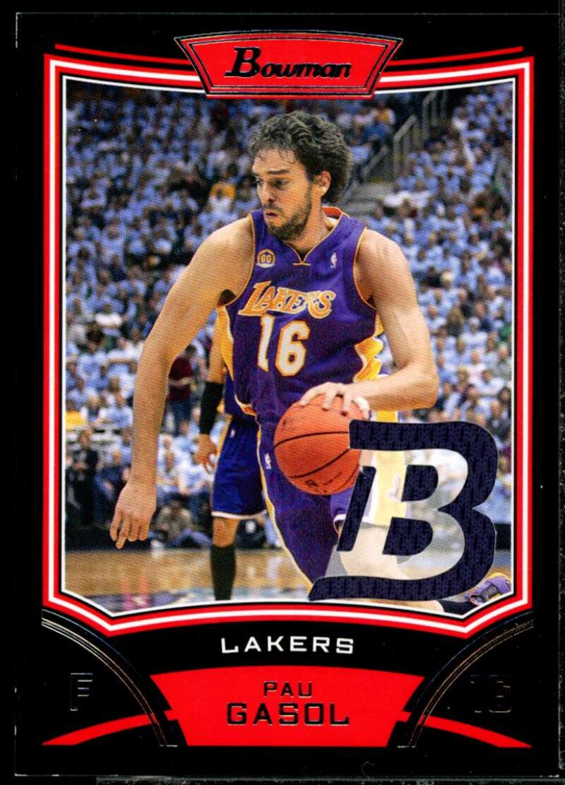 Pau Gasol Card 2008-09 Bowman Relics #BRPG  Image 1