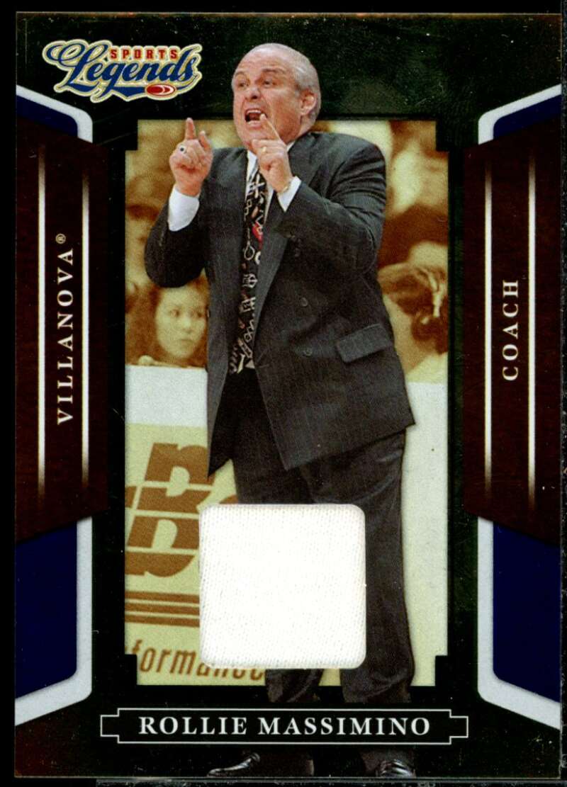 Rollie Massimino Card 2008 Donruss Sports Legends Materials Mirror Blue #62  Image 1