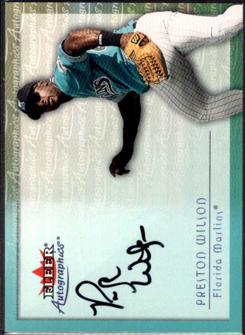 Preston Wilson Card 2001 Fleer Autographics #108  Image 1