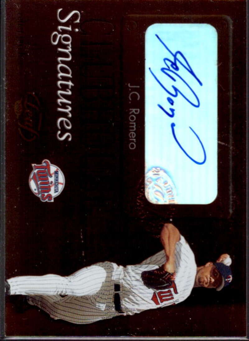 J.C. Romero Card 2003 Leaf Clubhouse Signatures Bronze #4  Image 1