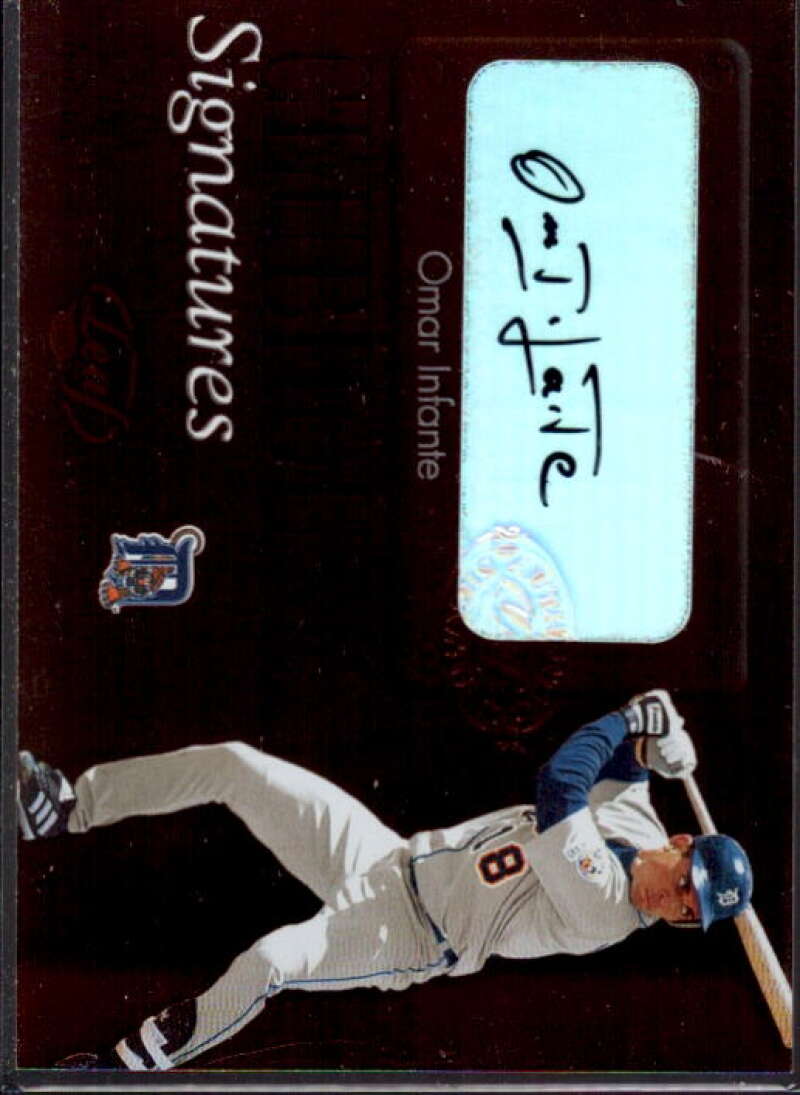 Omar Infante Card 2003 Leaf Clubhouse Signatures Bronze #5  Image 1