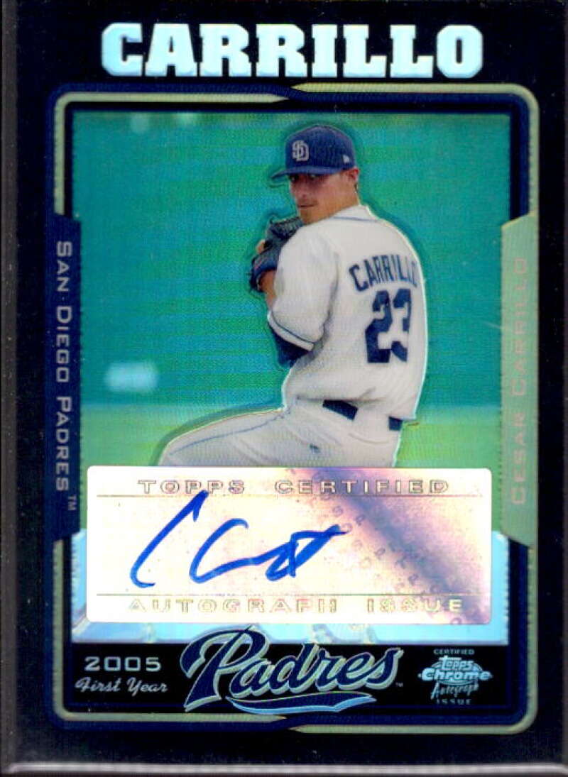 Cesar Carrillo FY AU Card 2005 Topps Chrome Update Black Refractors #224  Image 1