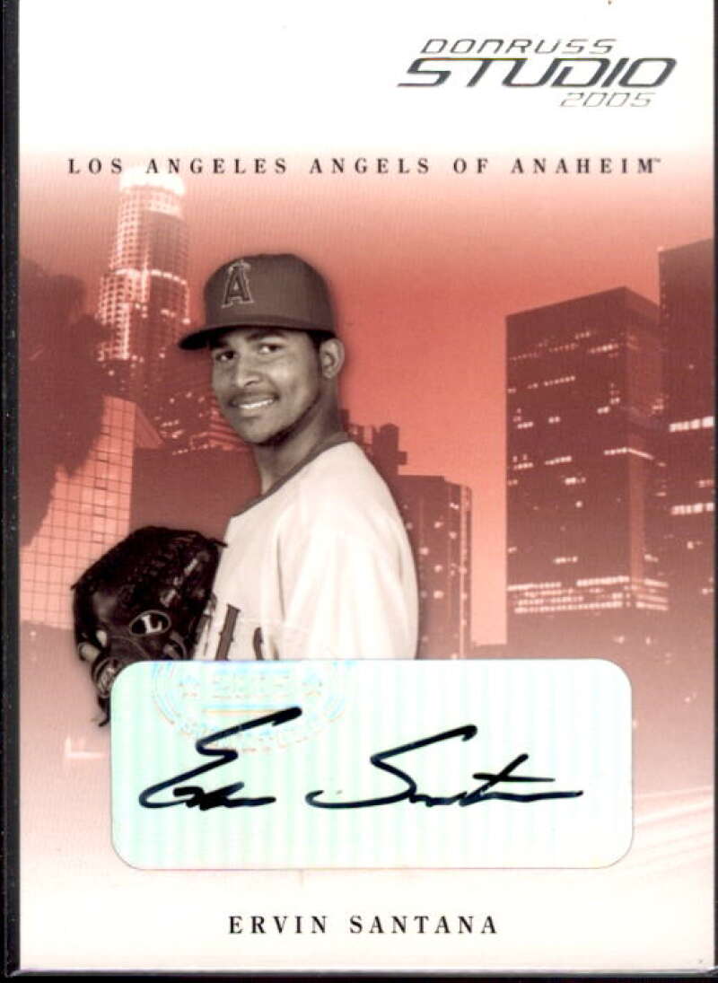 Ervin Santana Card 2005 Studio Autographs #5  Image 1