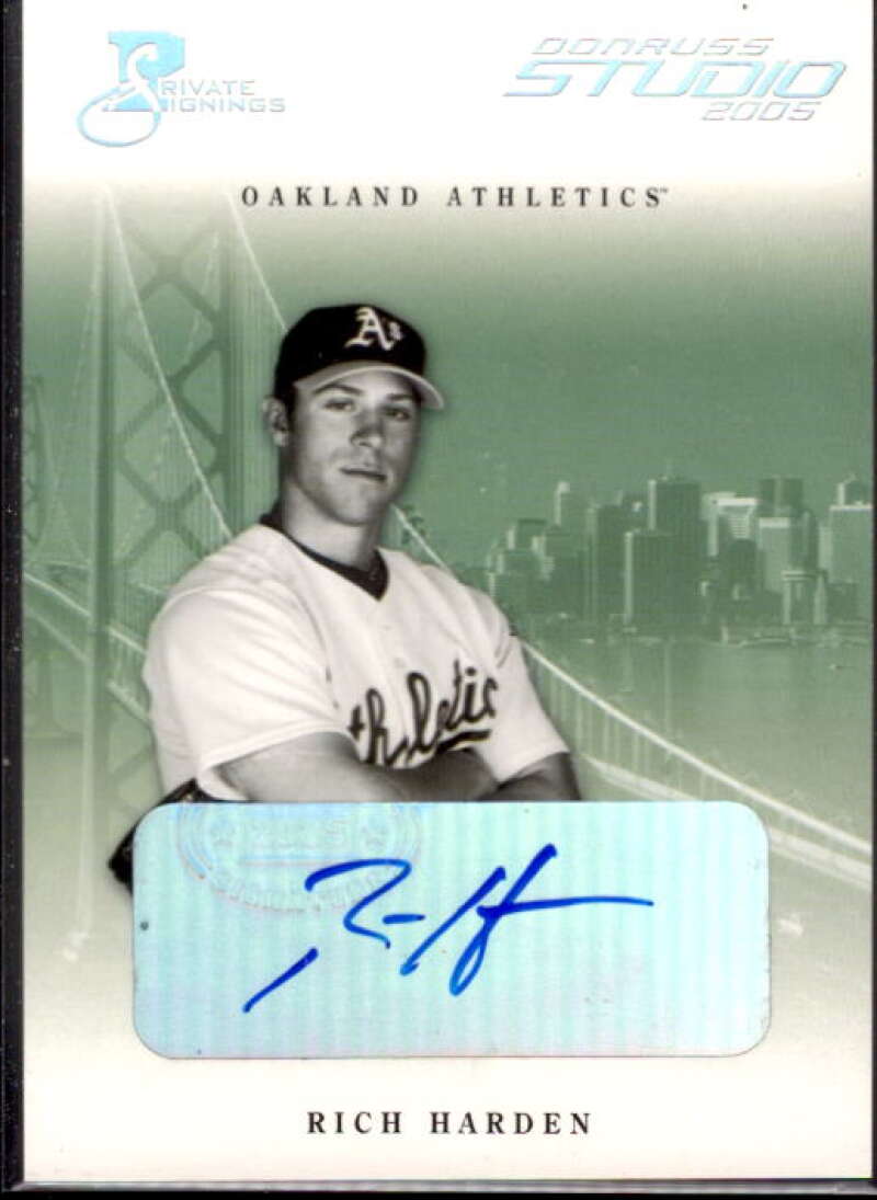 Rich Harden Card 2005 Studio Private Signings Silver #210  Image 1