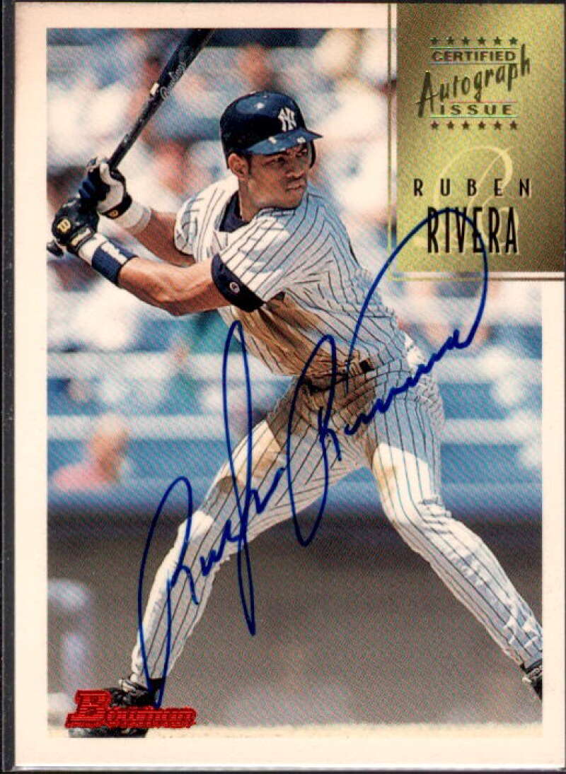 Ruben Rivera Card 1997 Bowman Certified Blue Ink Autographs #CA68  Image 1