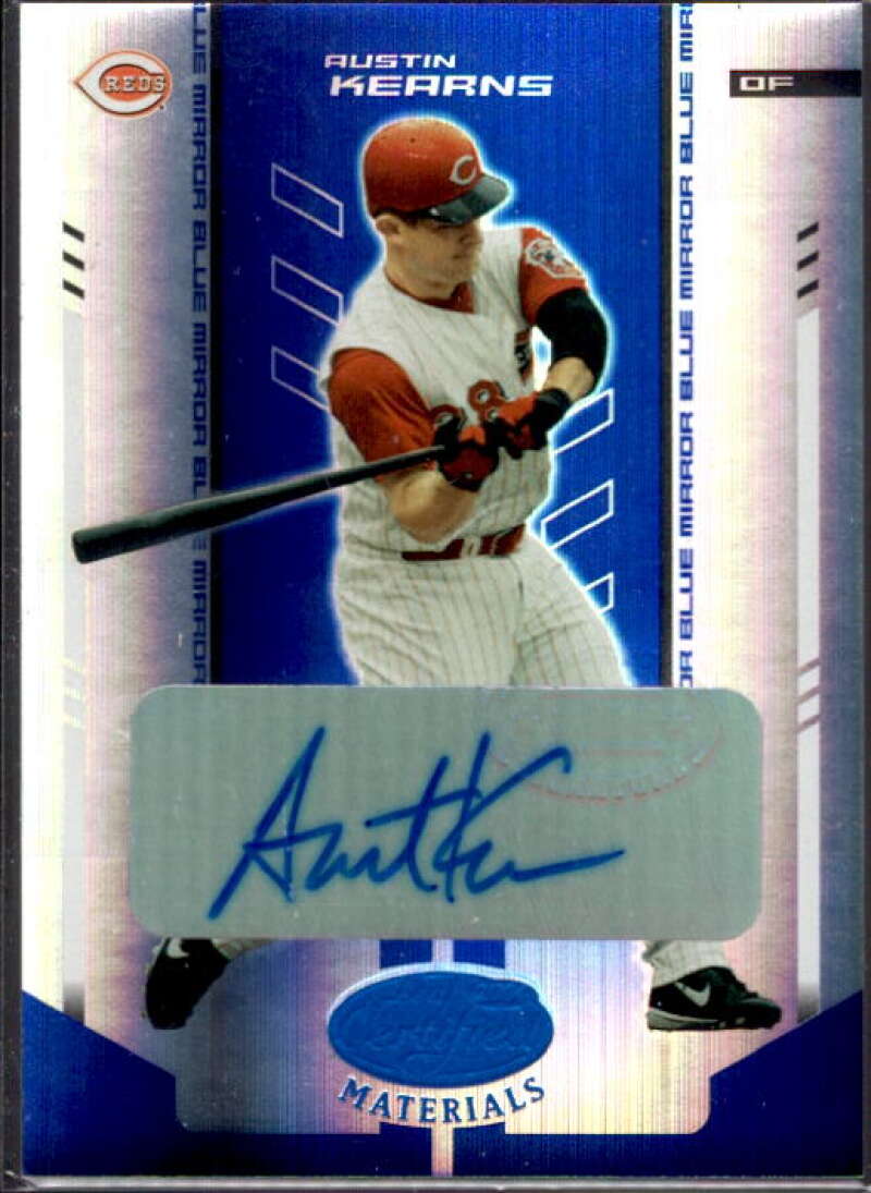 Austin Kearns Card 2004 Leaf Certified Materials Mirror Autograph Blue #16  Image 1