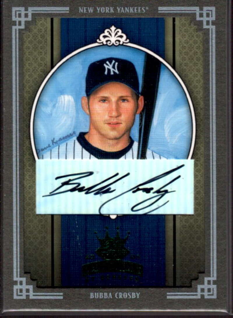 Bubba Crosby Card 2005 Diamond Kings Signature Framed Green #156  Image 1